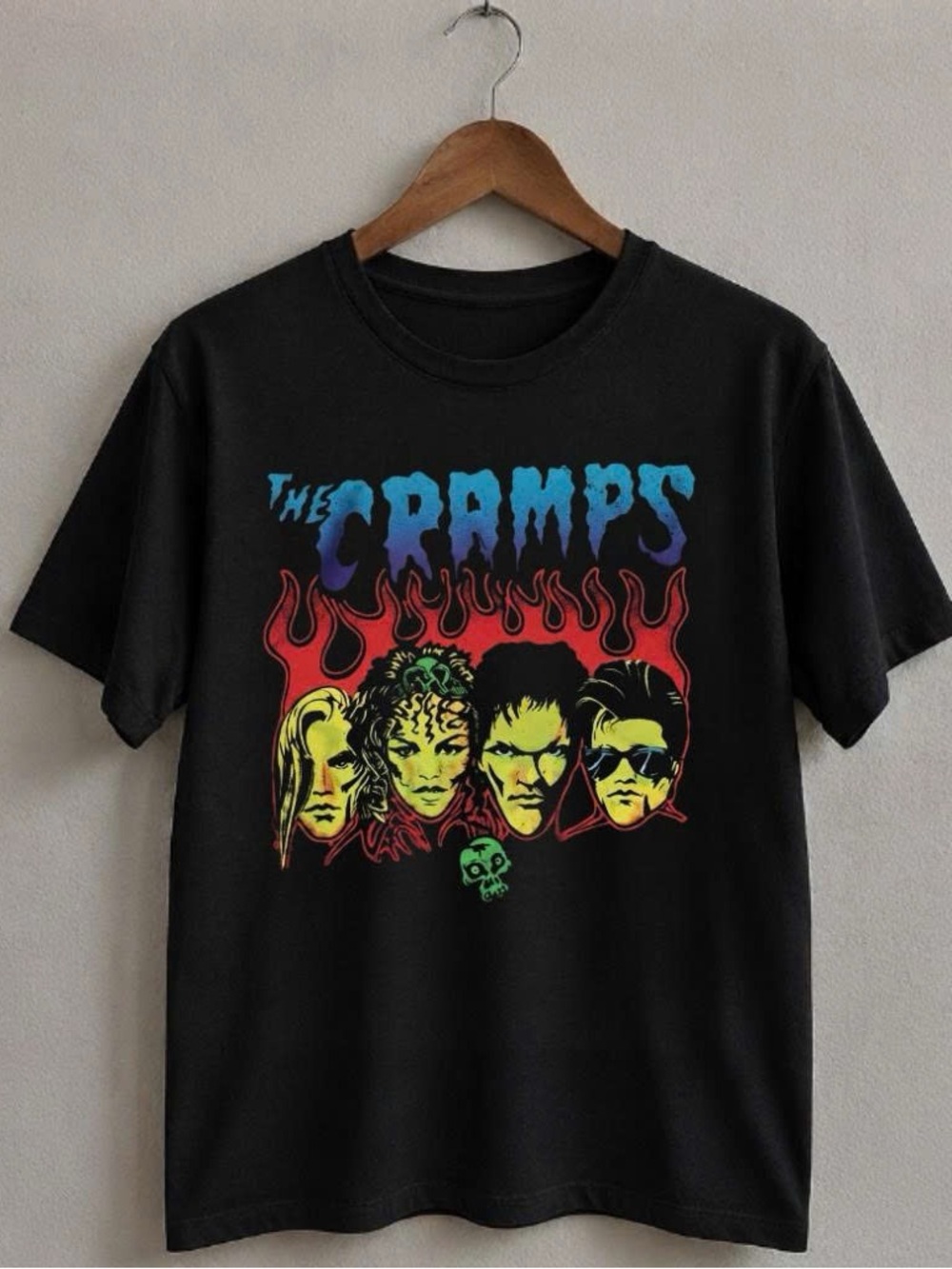 Gildan Shirt The Cramps Graphic Black Band Tee